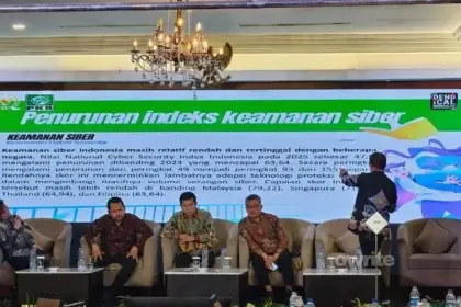Diskusi publik yang dorong agar RUU Keamanan dan Ketahanan Siber (RUU KKS) segera dirampungkan. (Owrite/Rika Pangesti).