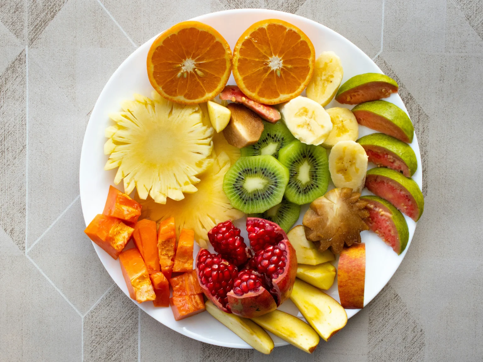 Sepiring buah-buahan